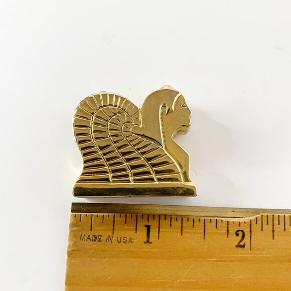 Vintage Sphinx Pavot Amun Solid Perfume Compact Gold Tone Egyptian Figural Rare - Picture 8 of 9